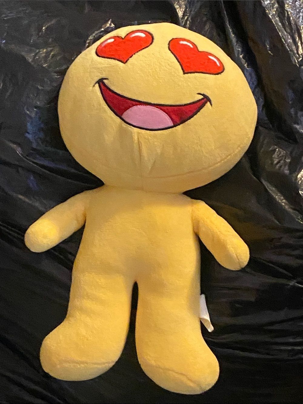 Kellytoy Plush Doll Love Heart Eyes Emoji Emoticon Stuffed Animal 13” Plus Size